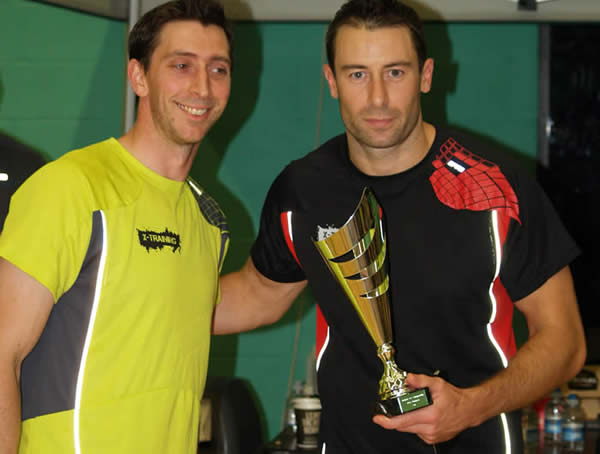 Alex Woods with winner Liam Florey