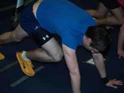 Alex Woods on the Squat Thrusts