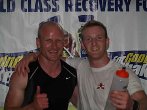 Steve Mead and Danny Watson - 'Locked Racers' - means roughly equal fitness in X Training.
