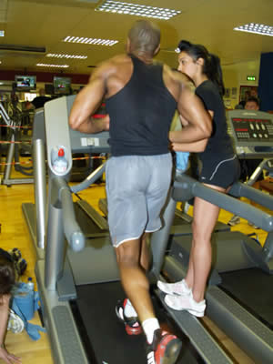 Will Bennett on the treadmill