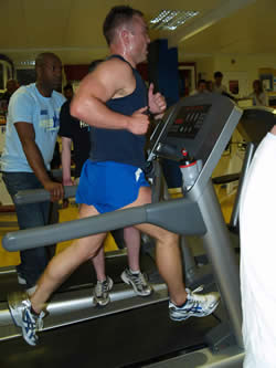 The fastest man on the planet of the wgc challenge . Chris Lord of the Royal Marines.