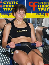 Becky Ciel rowing her marathon