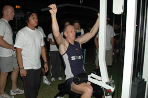 Will on the Lat Pull Downs.