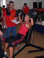 Caz Waywell, who is such a credit to the sport with her determination to get back into fitness after a recent biking accident.
