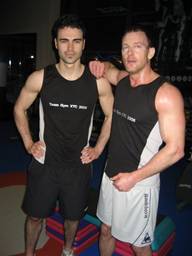 Jamie( Left) and Andy wearing Stash for the Elite Team Time Trial 
