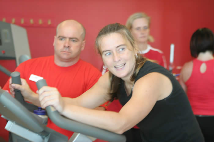 Taking an active roll - Rick the Manager at Fitness First Gorton has very much a hands on approach during the X Training Challenge.