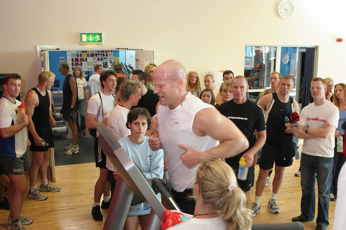 Gary, putting in a fantastic  performance and getting support from his partner Becky and the crowd at Gorton.