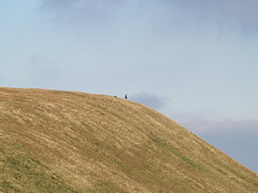 If you look closely - that is Hywel on the top of the hill.