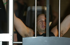 Steve on the lat pull downs